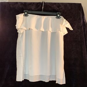 Off the shoulder white top